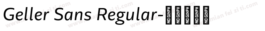 Geller Sans Regular字体转换